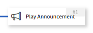 the Play Announcement node