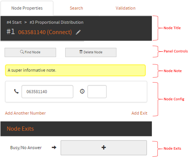 Node Properties Sidebar