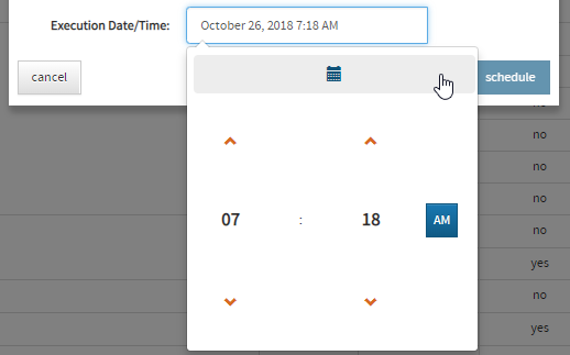 flows schedule dialog